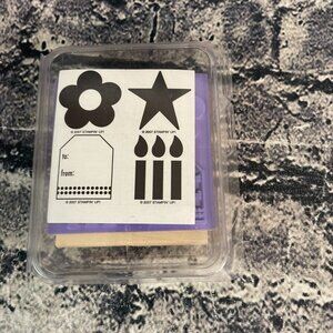 Stampin Up! ALL ABOUT OCCASIONS 4 pc unmounted wood Stamp Set